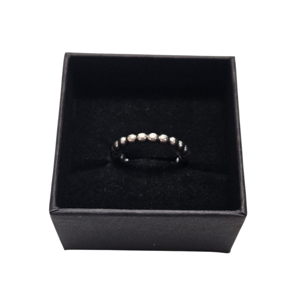 Pandora Beaded Sterling Silver Ring Size 52 US 6